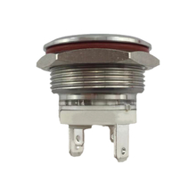 New 19mm MAX Current 16A MAX Metal Push Button Switch Waterproof IP65 Momentary 24V with RED LED Light