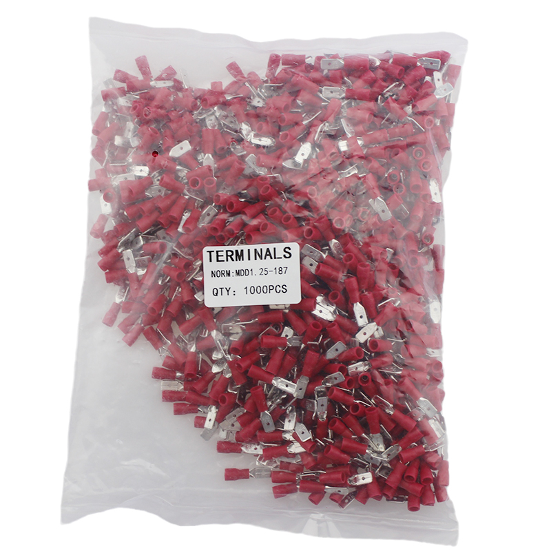 MDD1.25-187 Insert Plug Spring Terminals Pre-insulated Terminals 4.8mm Male Plug Plug-in Terminal