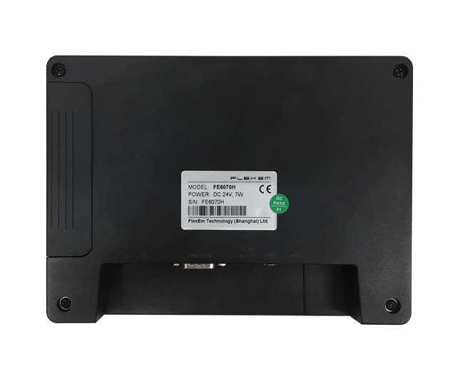 Flexem FE6070H HMI Human Machine Interface 7” 16:9 TFT LCD Resistive Touchscreen Resolution 1024×600