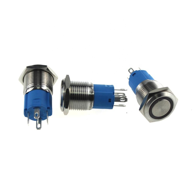 LA16JSF-11E blue push button monetary with LED lamp