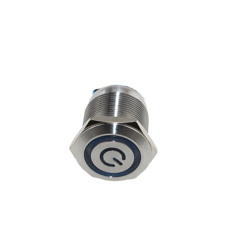 ABS22S-C11Z-E 22mm Flat type Metal Push Button Switch with LED lamp