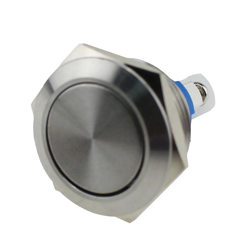 Hot sale 19mm ABS19F-P0 stainless steel flat metal push button