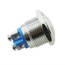 JS16B-10/S Stainless Steel Half Ball Type Metal Push Button with 1NO Screw Terminal