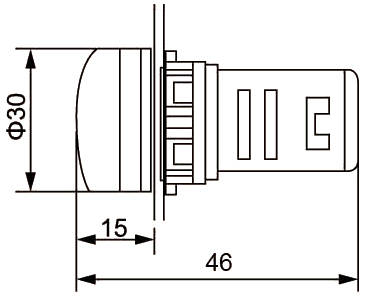 Indicator AD101-22VAM Dimensions