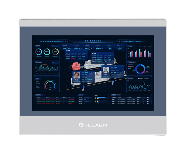 Flexem FE7100WE-4G 10.1” 16:9 TFT LCD Resistive Touchscreen HMI Human Machine Interface