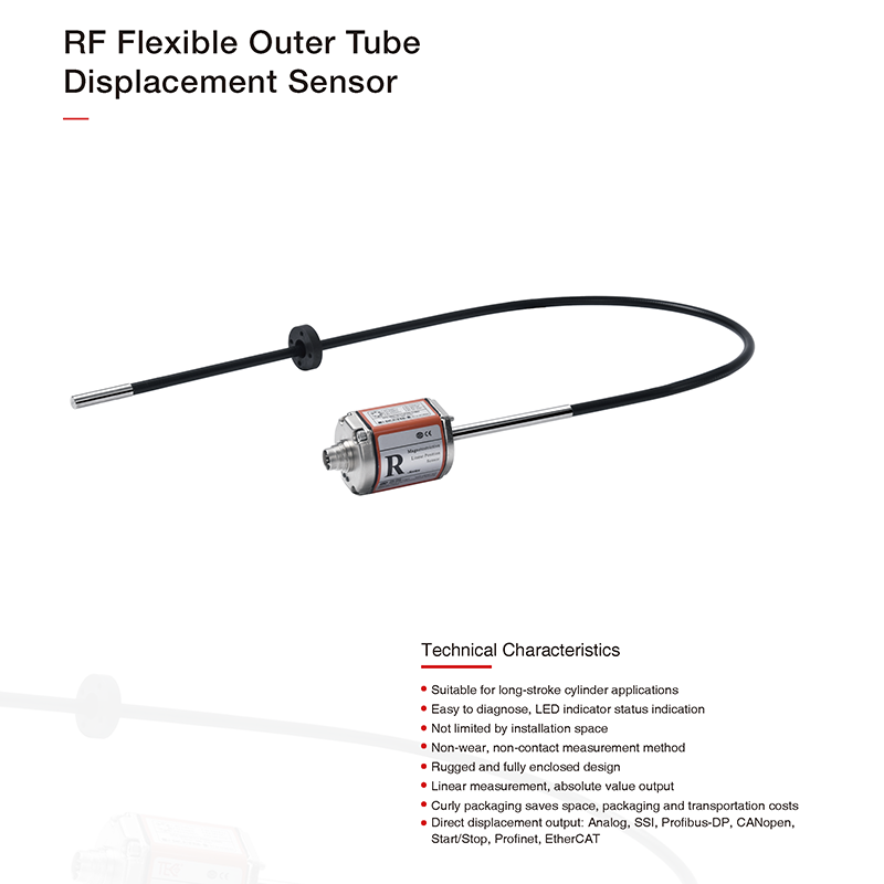 RF Flexible Outer Tube Displacement Sensor SSI Output