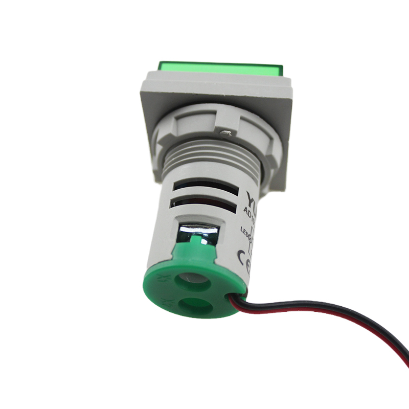 AD101-22VAMS 22mm Square Panel Meter Indicator Voltmeter Ammeter Volt Meter With Signal Light