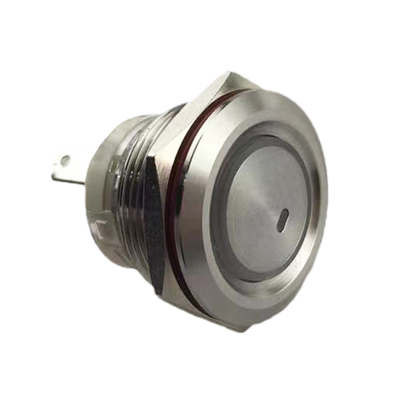 New 19mm MAX Current 16A Metal Push Button Switch Waterproof IP65 Momentary 24V with Blue LED Light