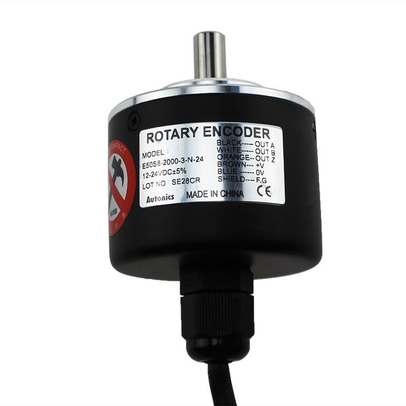 Autonics E50S8 2000ppr NPN Open Collector Output Solid Shaft Incremental Rotary Encoder