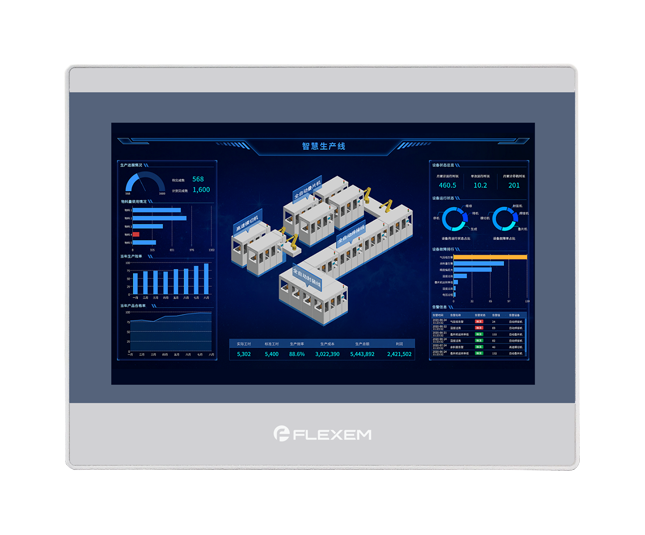 Flexem FE7100WE 10.1” 16:9 TFT LCD Human Machine Interface HMI Touchcreen
