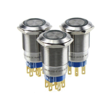 Hot sale ABS19S-P22-E 19mm IP67 Momentary 3-250VDC/AC metal push button led push button light