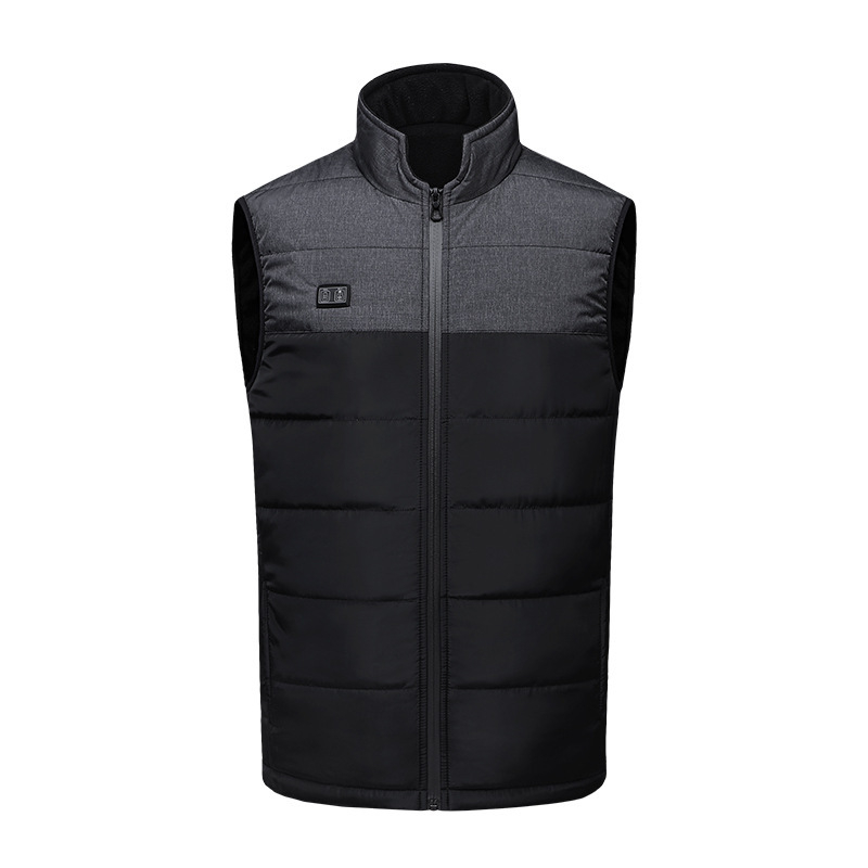 Dual Control Black Gray 11 Zone Heating Vest Warm Clothing Men And Women's Fashion Outdoor Cold Proof Electric Heating Vest