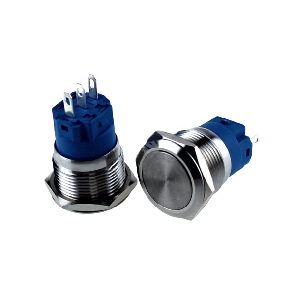 19mm momentary stainless steel metal push button LA19-AJS11S 