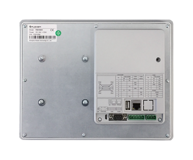 Flexem FE6100M HMI 10.1” 16:9 TFT LCD Resistive Touchscreen Human Machine Interface Resolution 1024×600