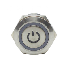 Waterproof IP67 1no1nc ring led momentary 230v metal push button switch with terminal pins