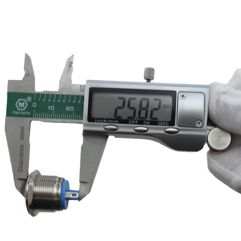Hot Sale ABS19S-P1 Flat Stainless Steel Panel Metal Push Button