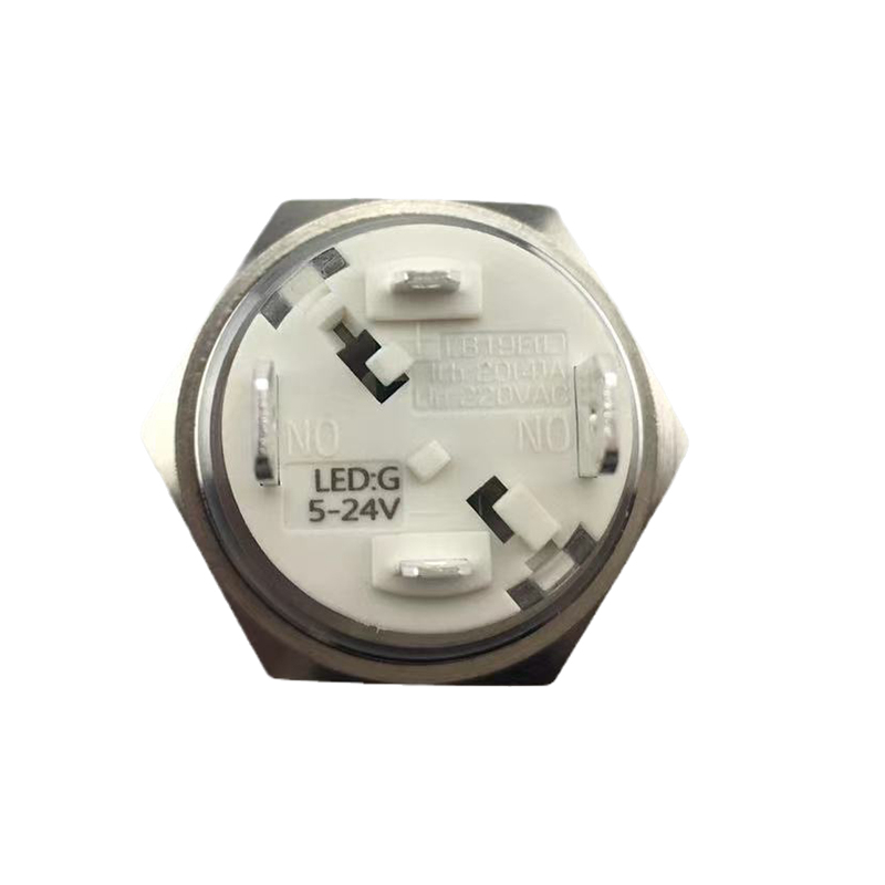 New 19mm MAX Current 16A Metal Push Button Switch Waterproof IP65 Momentary 24V with Blue LED Light