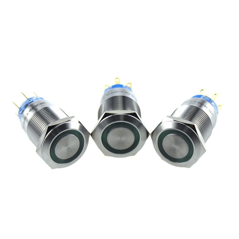 Hot sale ABS19S-P22-E 19mm IP67 Momentary 3-250VDC/AC metal push button led push button light