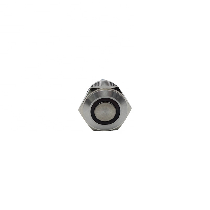 16mm ABS16S-P1-E Ring Red LED IP67 Metal Push Button