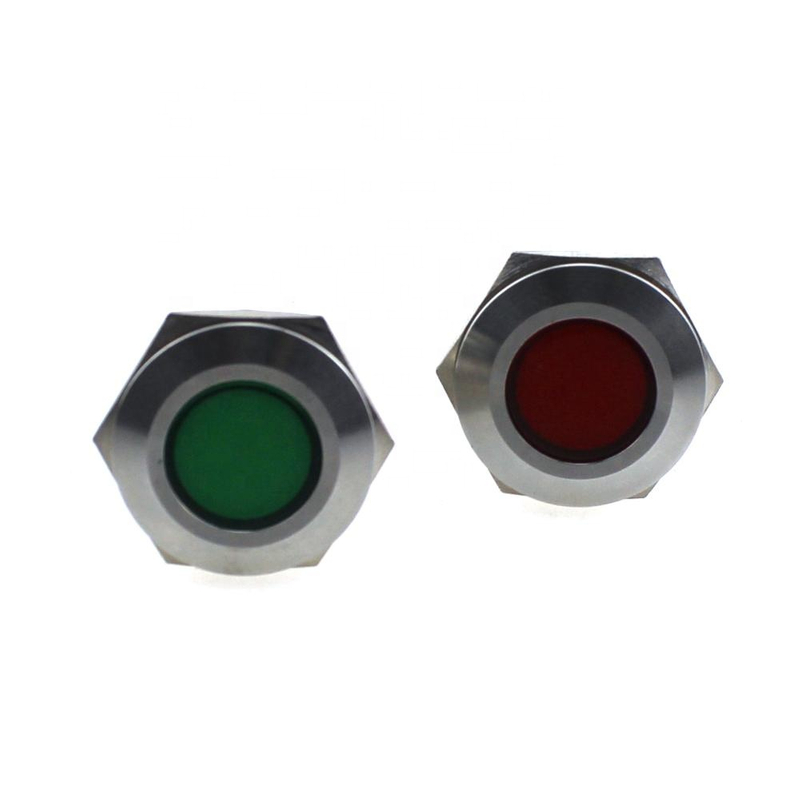 ABI22S-P0 RED LED IP67 metal Indicator signal lamp metal push button switch