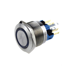 22mm install size ABS22S-P11Z-E latching IP67 push button switch