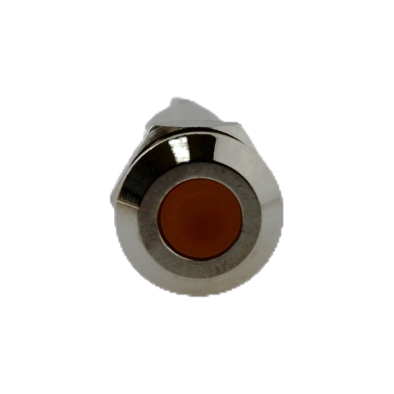 super bright 8mm indicator light led 12v flat head Pin type 1NO