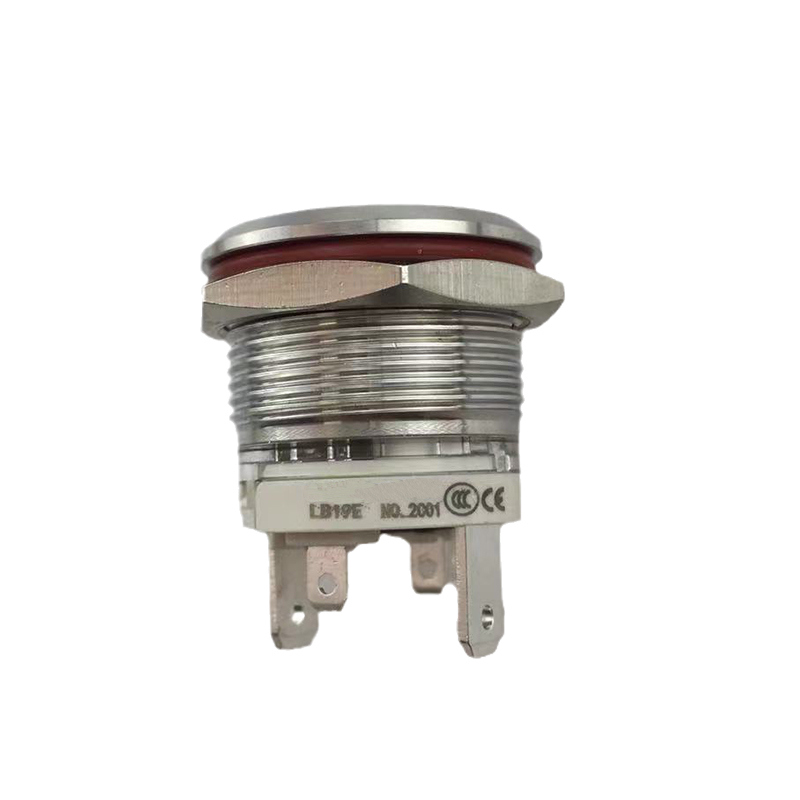 22mm 16A Metal Push Button Switch Waterproof IP65 Momentary with Green LED Light