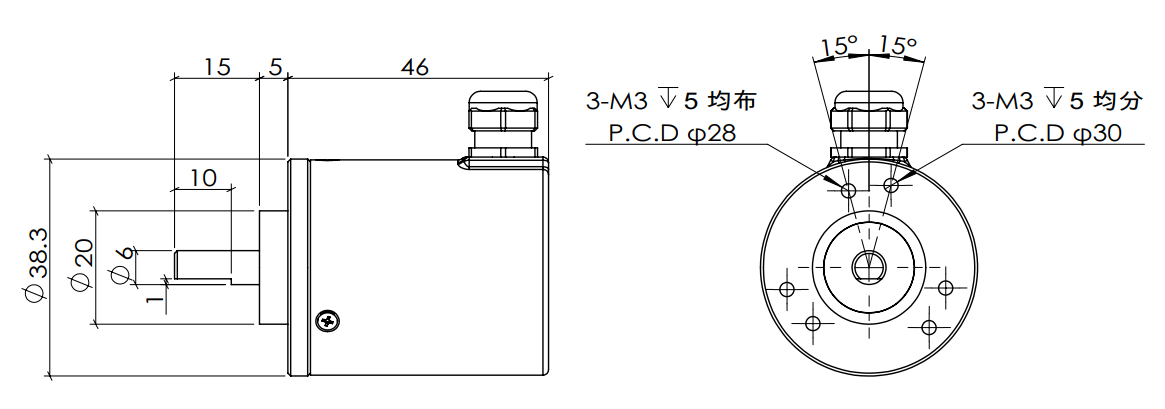solid shaft Absolute Encoder